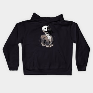 Spooky scarecrow and crow Kids Hoodie